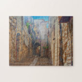 Jerusalem Old Street David City Israel Fine Art Ar Puzzle (Horizontal)