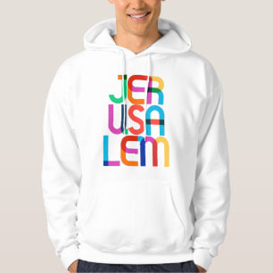 Jerusalem Palästina Israel Pop Kunstbriefe Hoodie