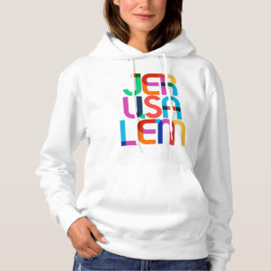 Jerusalem Palästina Israel Pop Kunstbriefe Hoodie