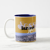 Jerusalem-Panorama-Kaffee-Tasse Zweifarbige Tasse (Links)