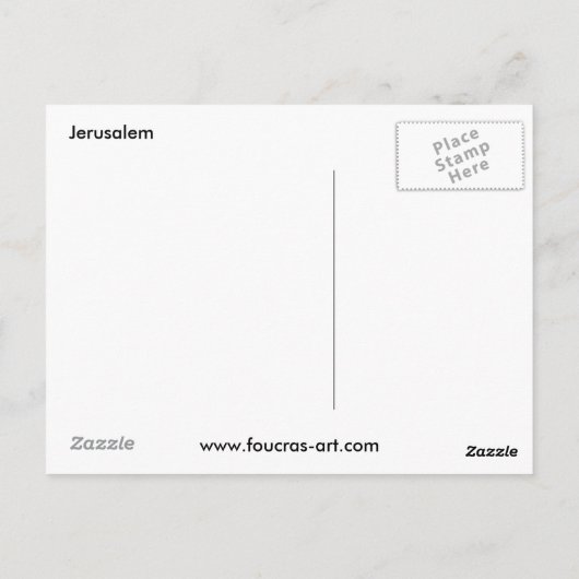 JERUSALEM POSTKARTE (Rückseite)