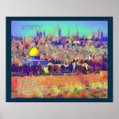 Jerusalem Psalm 122 Pray for Peace Canvas Print Poster (Vorne)