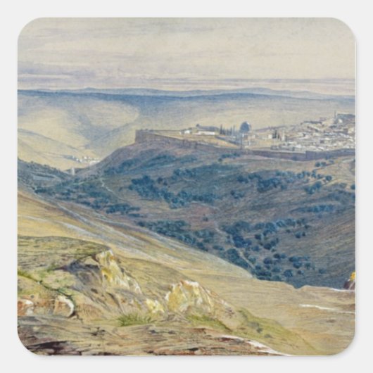 Jerusalem Quadratischer Aufkleber (Vorderseite)