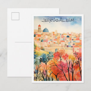 Jerusalem Reise  Postkarte