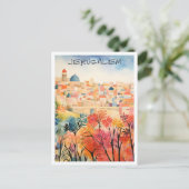Jerusalem Reise Postkarte (Stehend Vorderseite)