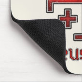 Jerusalem-Ritter Templar Kreuzfahrer-Kreuz Deus Mousepad (Ecke)