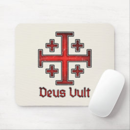 Jerusalem-Ritter Templar Kreuzfahrer-Kreuz Deus Mousepad