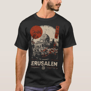 Jerusalem Sacro Dome Vintage Kunst der Antike T-Shirt