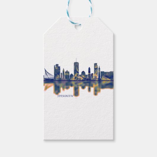 Jerusalem Skyline Geschenkanhänger (Vorderseite)