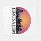 Jerusalem Skyline - Israel Travel Fleecedecke (Vorderseite (Horizontal))