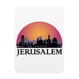 Jerusalem Skyline - Israel Travel Magnet