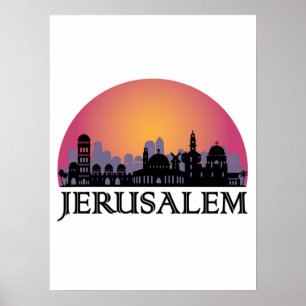 Jerusalem Skyline - Israel Travel Poster