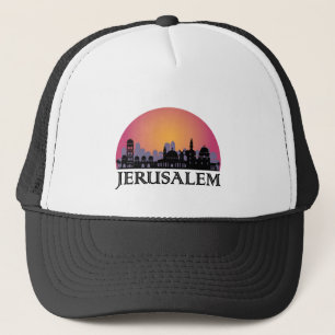 Jerusalem Skyline - Israel Travel Truckerkappe