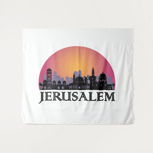 Jerusalem Skyline - Israel Travel Wandteppich (Vorderseite (Horizontal))