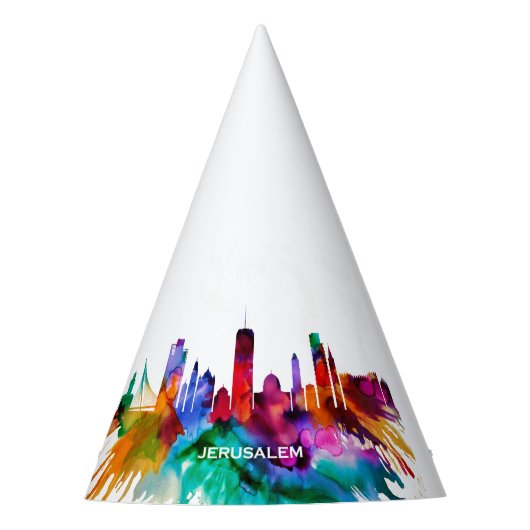 Jerusalem Skyline Partyhütchen (Vorderseite)