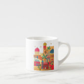 Jerusalem-Stadt-bunte Kunst Espressotasse (Rechts)