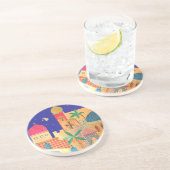 Jerusalem-Stadt-bunte Kunst Getränkeuntersetzer (Seite)