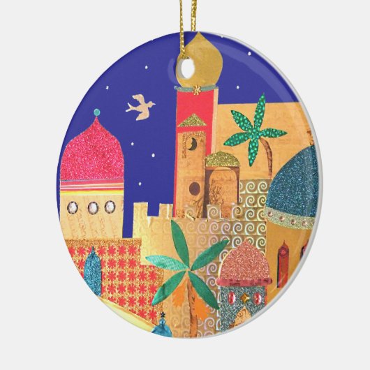 Jerusalem-Stadt-bunte Kunst Keramikornament (Links)