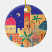 Jerusalem-Stadt-bunte Kunst Keramikornament (Hinten)