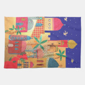 Jerusalem-Stadt-bunte Kunst Küchentuch (Horizontal)