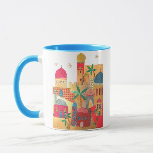 Jerusalem-Stadt-bunte Kunst Tasse (Links)
