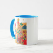 Jerusalem-Stadt-bunte Kunst Tasse (Vorderseite Links)