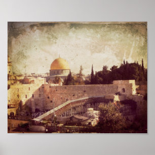 Jerusalem Stadt Gold Poster