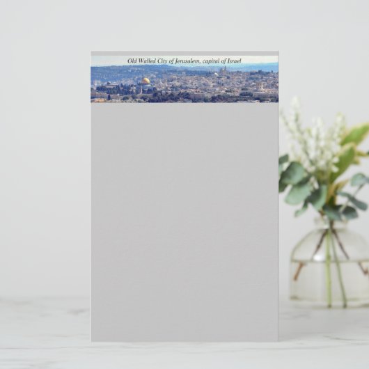 Jerusalem stationär briefpapier (Stehend Vorderseite)