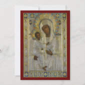 Jerusalem-Symbol der Gottesmutter-Gebetskarte Dankeskarte (Vorderseite)