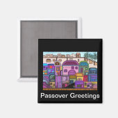 Jerusalem Tapestry Passover Magnet (Vorderseite/Rückseite)