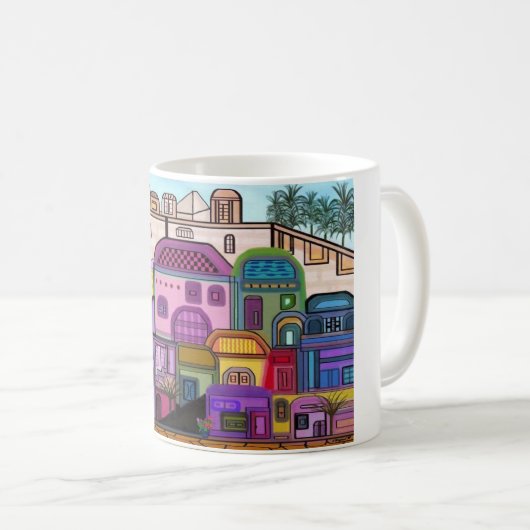 Jerusalem-Tapisserie-Tasse Kaffeetasse (VorderseiteRechts)