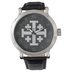 Jerusalem Tempelritter Kreuz Christentum Armbanduhr