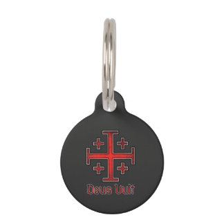 Jerusalem Tempelritter Kreuzfahrer Kreuz Deus Vult Haustiermarke