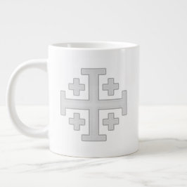 Jerusalem Tempelritter Kreuzfahrer Kreuz Deus Vult Jumbo-Tasse