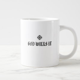 Jerusalem Tempelritter Kreuzfahrer Kreuz Deus Vult Jumbo-Tasse