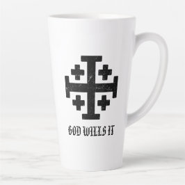 Jerusalem Tempelritter Kreuzfahrer Kreuz Deus Vult Milchtasse