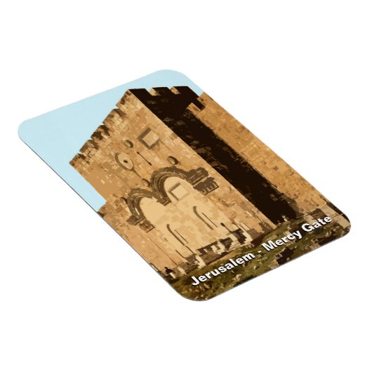 Jerusalem - Tor der Barmherzigkeit Magnet (Rechte Seite)