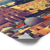 Jerusalem Vintage Kunstreise Illustration Poster (Ecke)