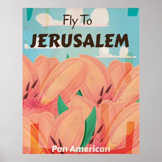 Jerusalem Vintage Travel Poster (Vorne)