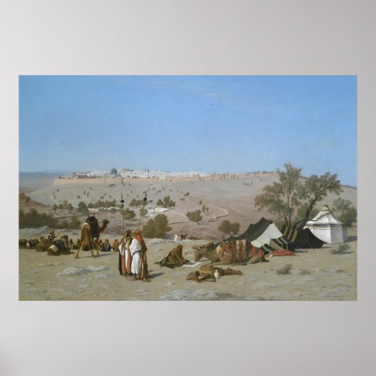 Jerusalem vom Berg der Oliven | 1880 Poster (Vorne)