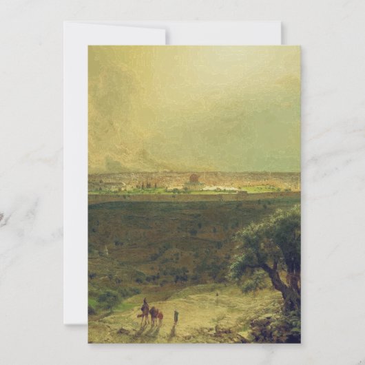 Jerusalem vom Berg der Oliven Einladung (Vorderseite)