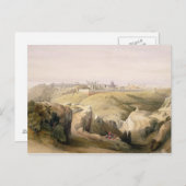 Jerusalem vom Ölberg, am 8. April 1839 Postkarte (Vorne/Hinten)