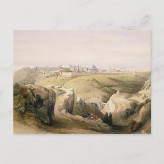 Jerusalem vom Ölberg, am 8. April 1839 Postkarte (Vorderseite)