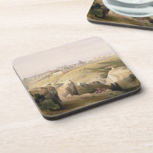 Jerusalem vom Ölberg, am 8. April 1839 Untersetzer (Linke Seite)