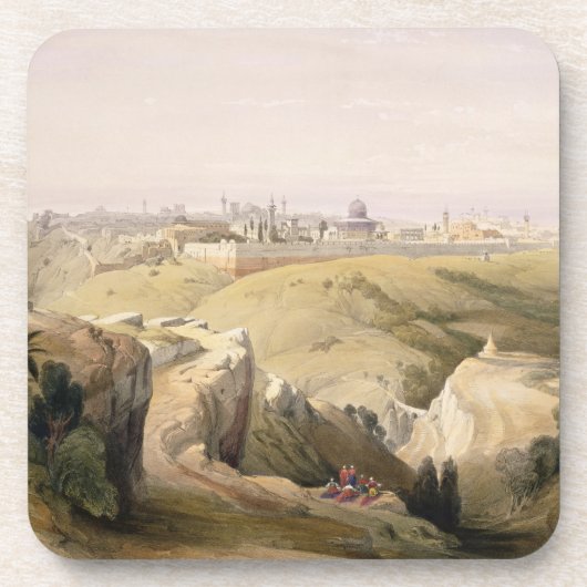 Jerusalem vom Ölberg, am 8. April 1839 Untersetzer (Vorderseite)