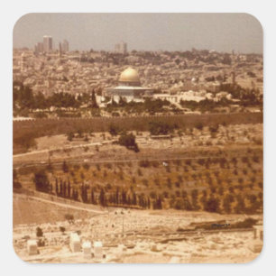 Jerusalem von Goldklebern Quadratischer Aufkleber