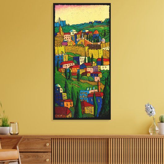 Jerusalem von Jonathan Kis-Lev Leinwanddruck (Insitu (Wohnzimmer))