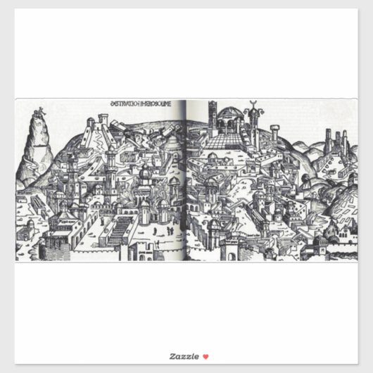 Jerusalem während der Regierung Salomons Aufkleber (Blatt)