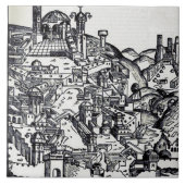 Jerusalem während der Regierung Salomons Fliese (Vorderseite)