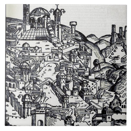 Jerusalem während der Regierung Salomons Fliese (Vorderseite)